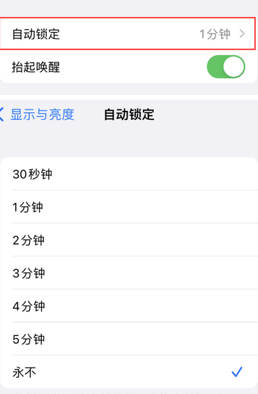 温州苹果换屏维修分享无法调整iPhone自动锁屏的时间怎么办